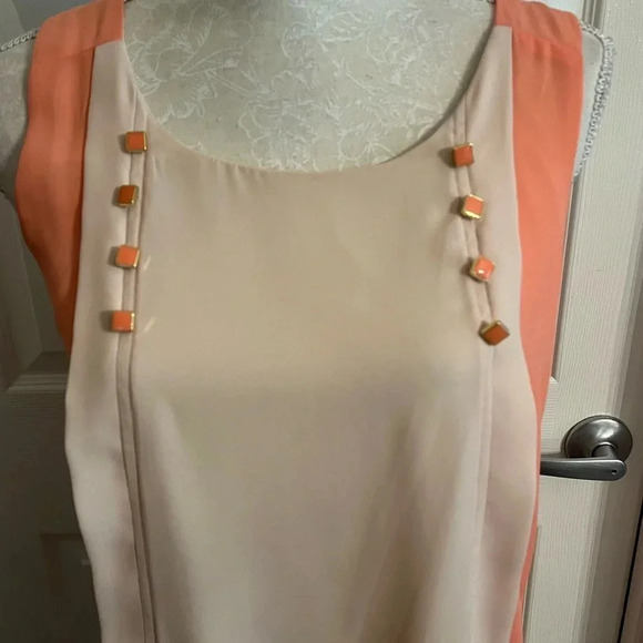 Blu Pepper Cream Orange‎ Boho Camisole Top/mini dress size Small fall colors - Picture 6 of 13